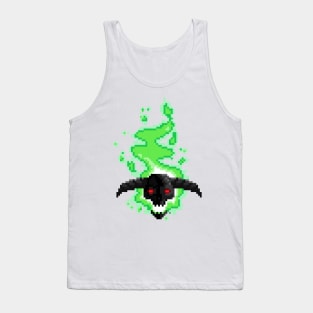 flaming 8-bit skull t-shirt:D Tank Top